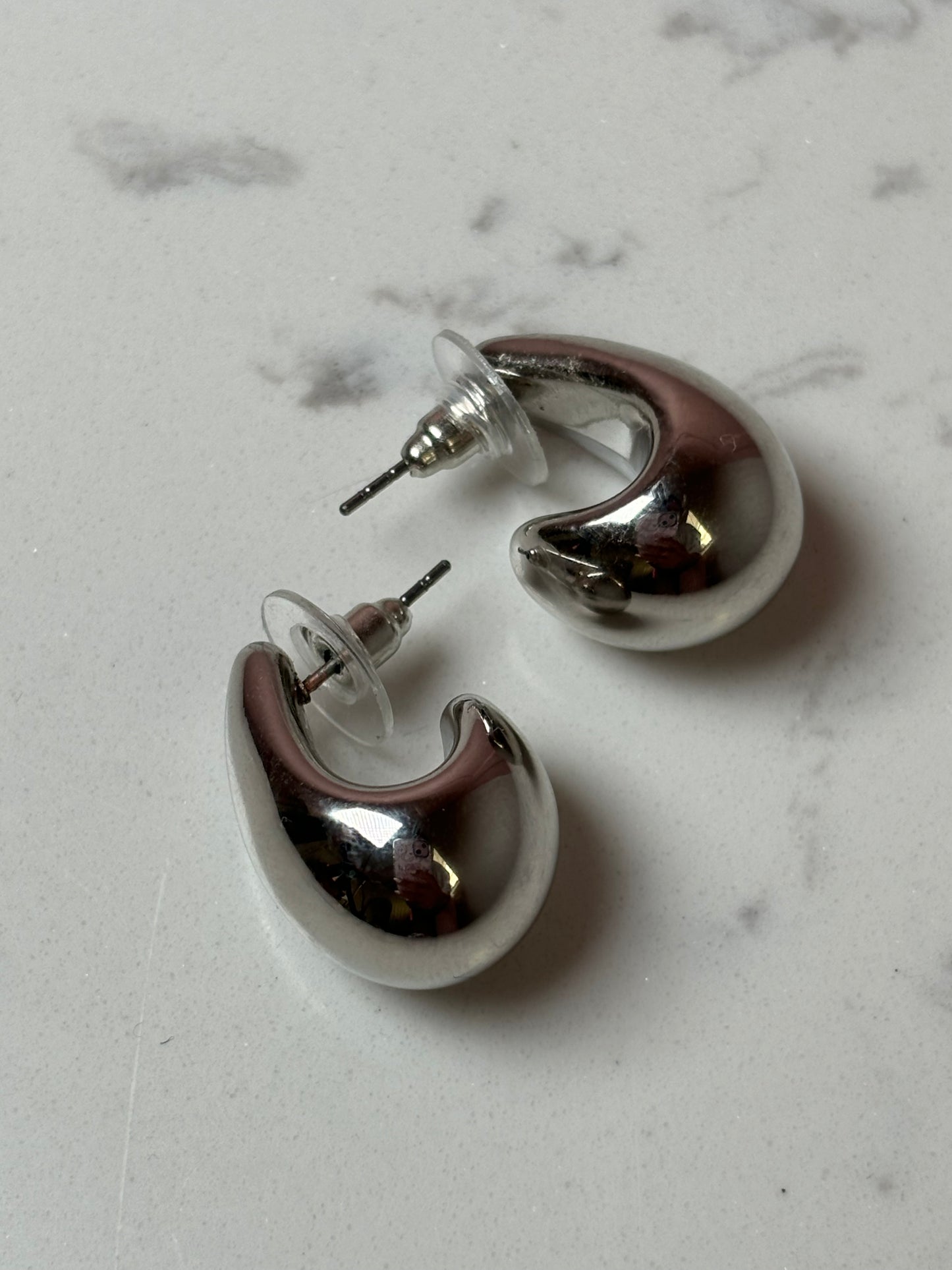 Silver Teardrop Earrings