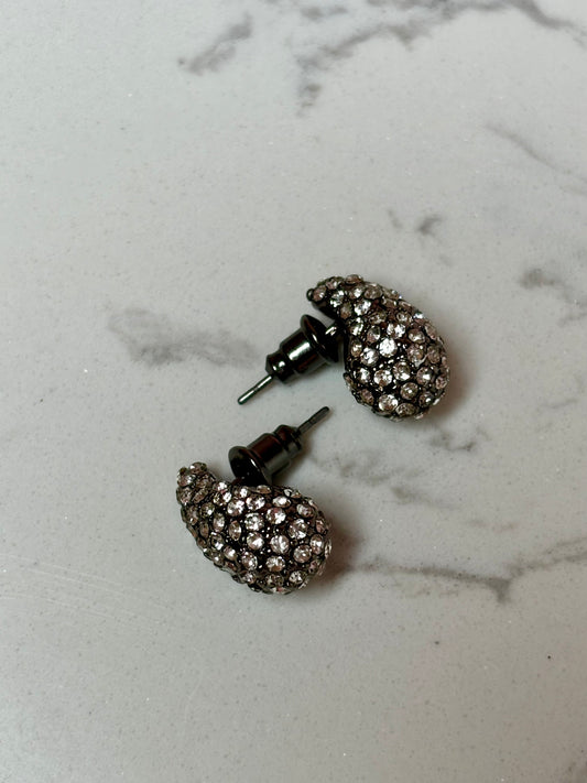 Rhinestone Cristal Silver Earrings